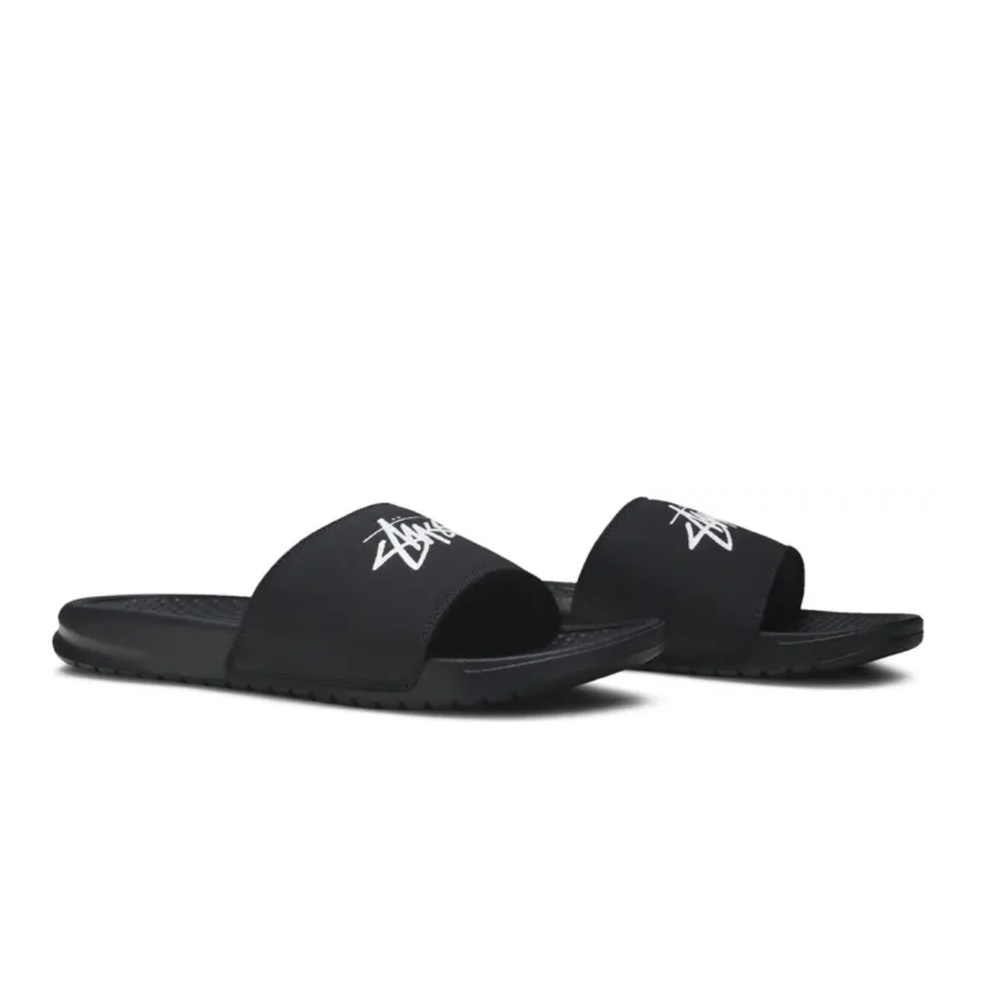 Stussy x Nike - Black Minimalist Slide Sandals
